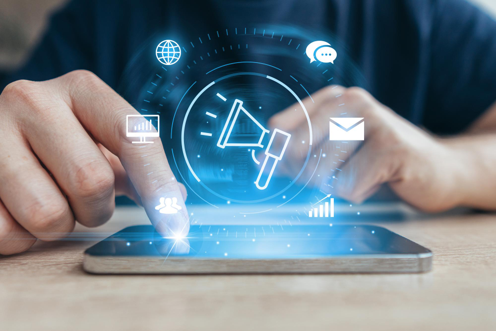 Imagem projetada de marketing digital por diversos tipos de negócios que utilizam landing pages